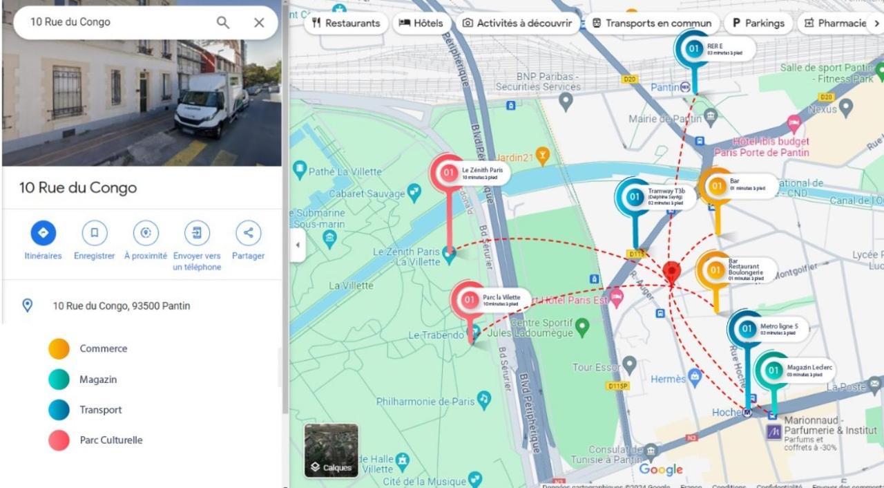 Agreable 2 Pieces A Pantin Apartman Kültér fotó